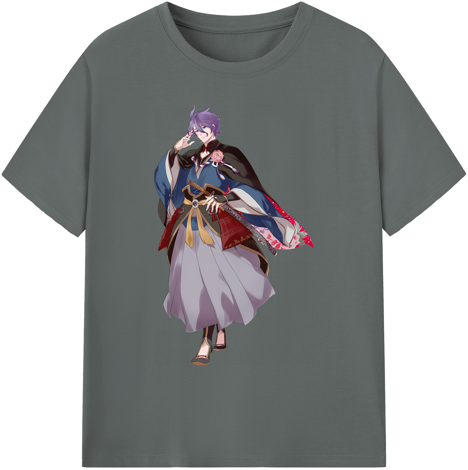 （画像用） 刀剣乱舞 Touken Ranbu 綿100％ メンズ半袖Tシャツ｜肌触りやわらか＆通気性